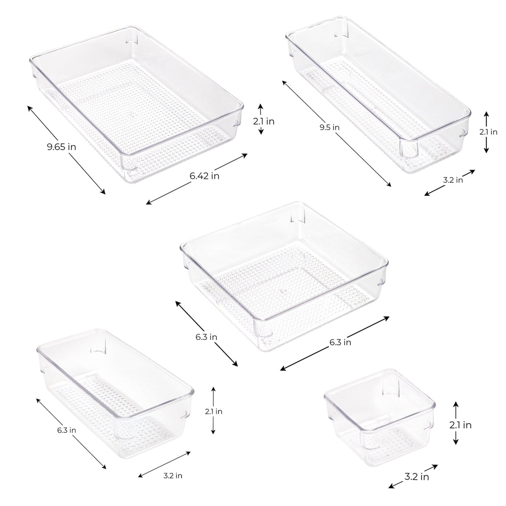 10-Piece Set Clear Plastic for Bathroom Storage - Image 4