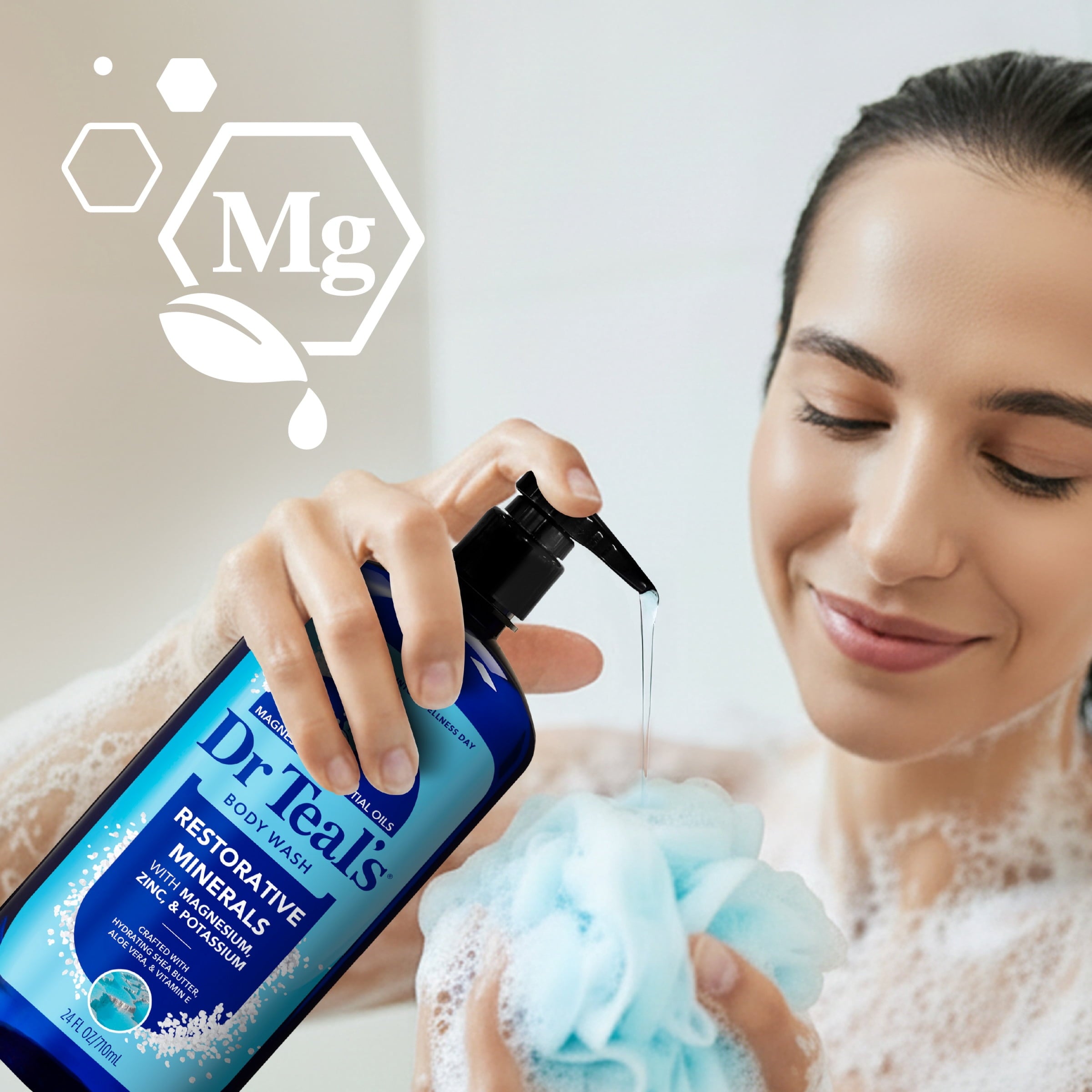 Minerals Body Wash, Magnesium, Potassium & Zinc, 24 fl oz - Image 4