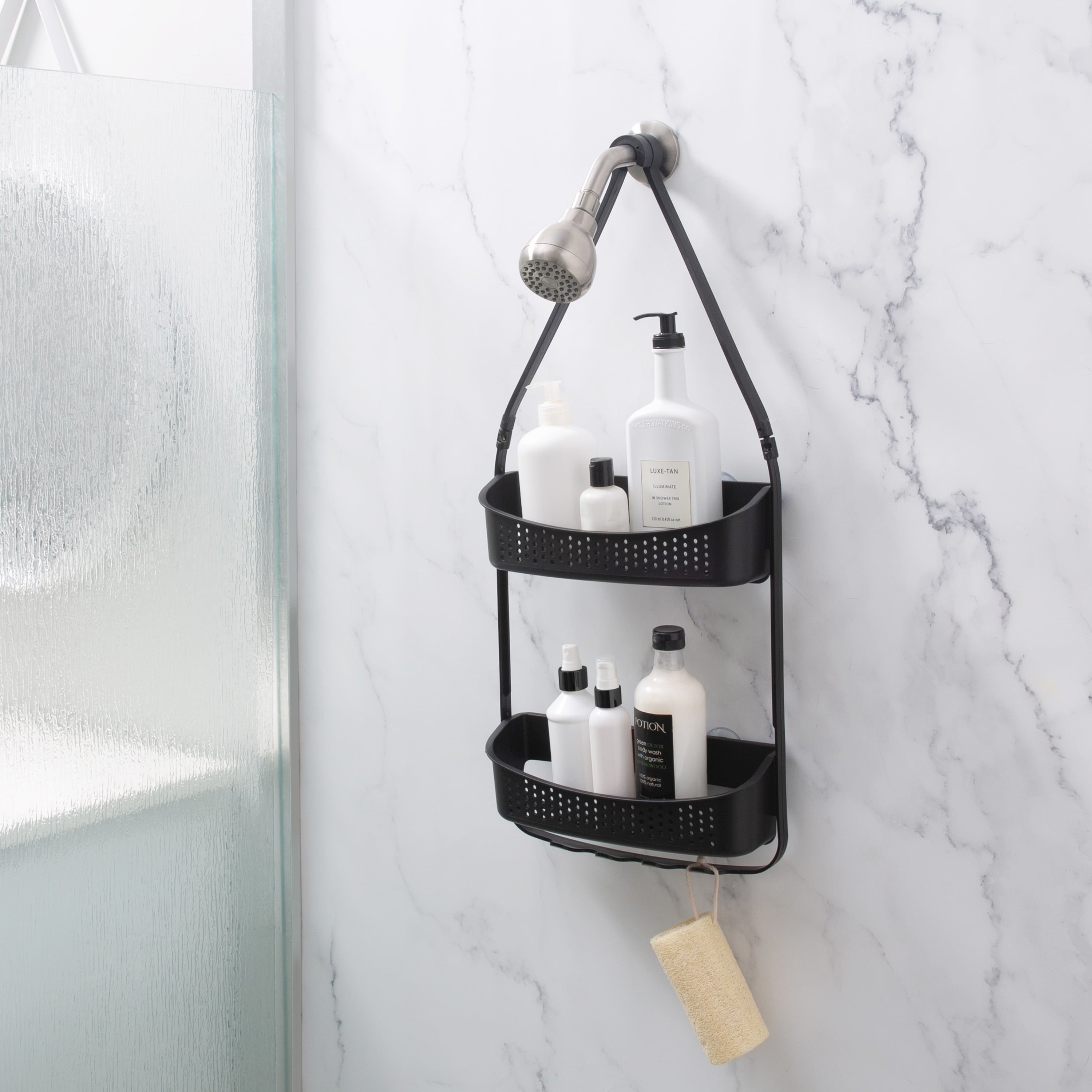 Bath Bliss 2 Way Convertible Shower Caddy, Matte Black - Image 5