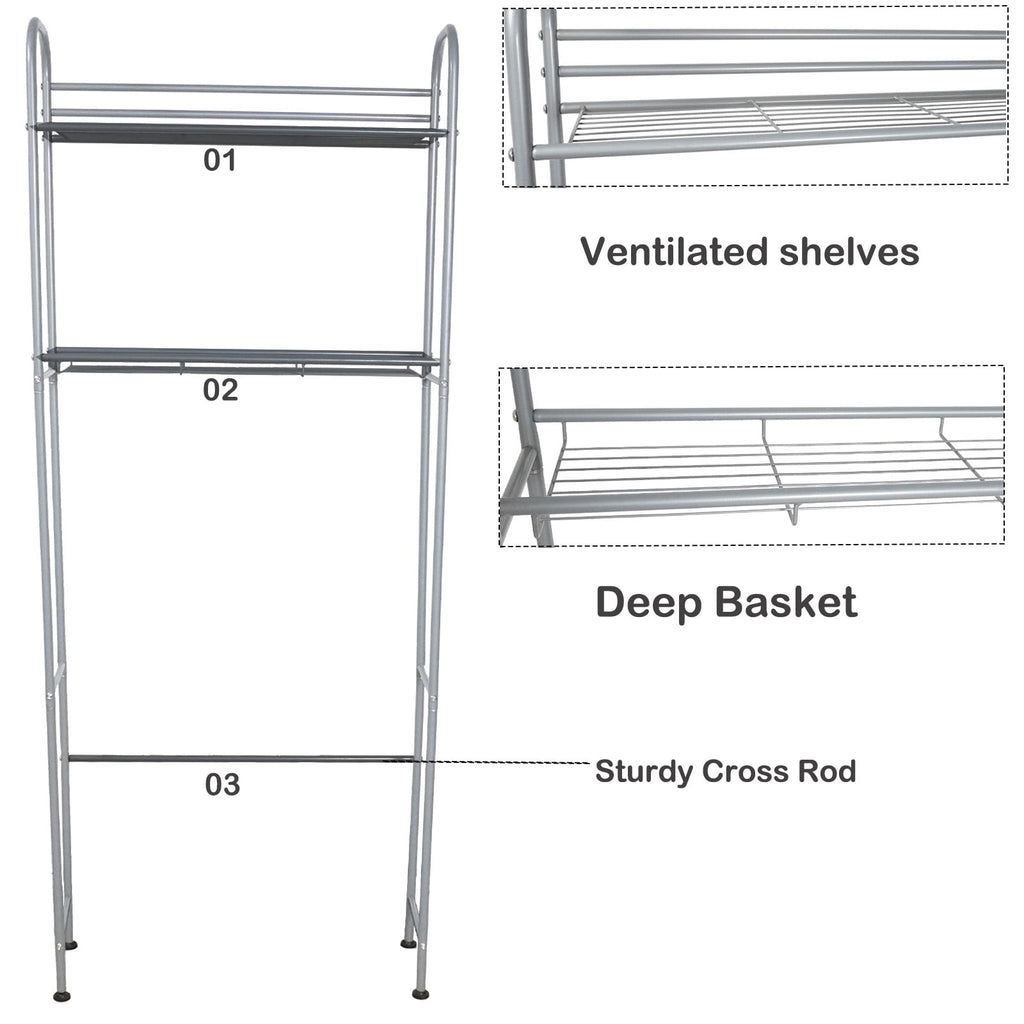 SUSUZI 2 Tier Over The Toilet Rack   Space Saver Over the Toilet Storage Unit - Image 3