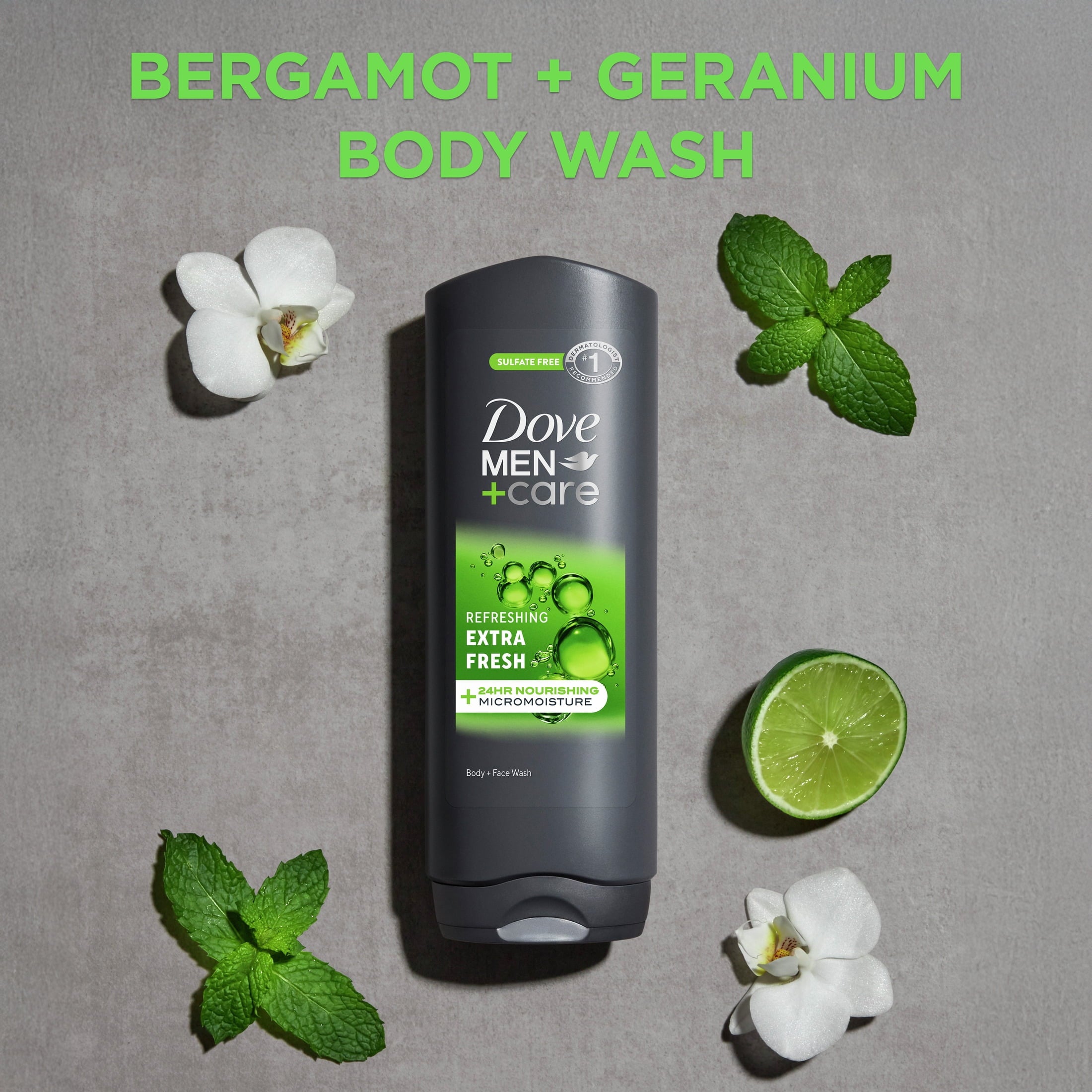 Hydrating Face & Body Wash for Men Extra Fresh All Skin, 18 oz - Image 3