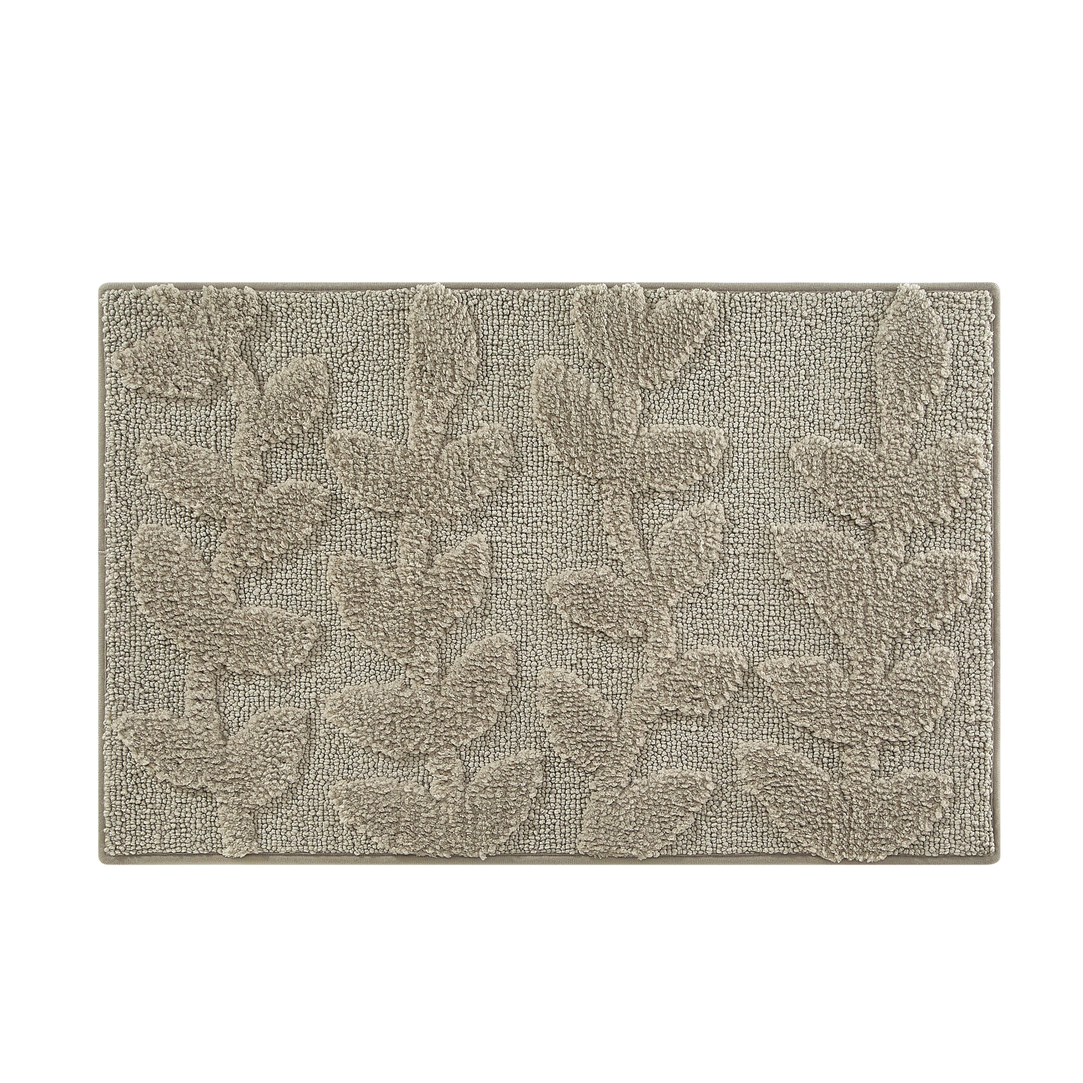 Mainstays 15-Piece Brown Leaves Bathroom Set  Shower Curtain, Bath Rugs & Hooks, Nature-Inspired Washable Dcor - Image 4
