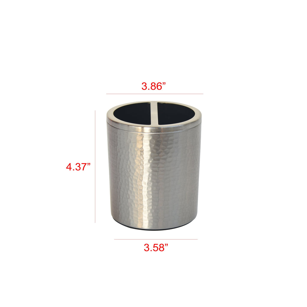 Better Homes & Gardens Hammered Finish Stainless Toothbrush Holder - Image 3