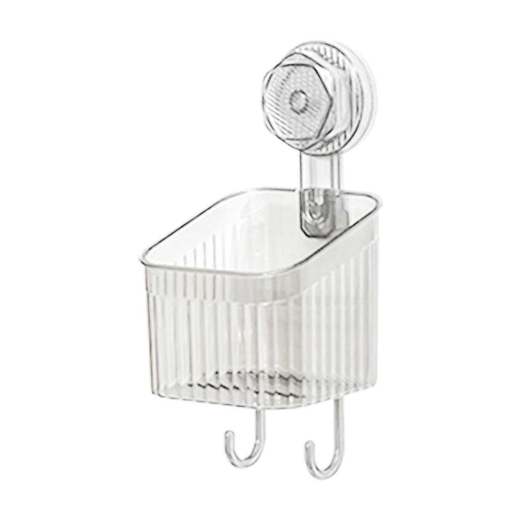 Clear Shower Caddy Suction Cup Plastic Shower Basket Organizer No Drilling Removable Shower Shelf for Bathroom Storag... - Image 3