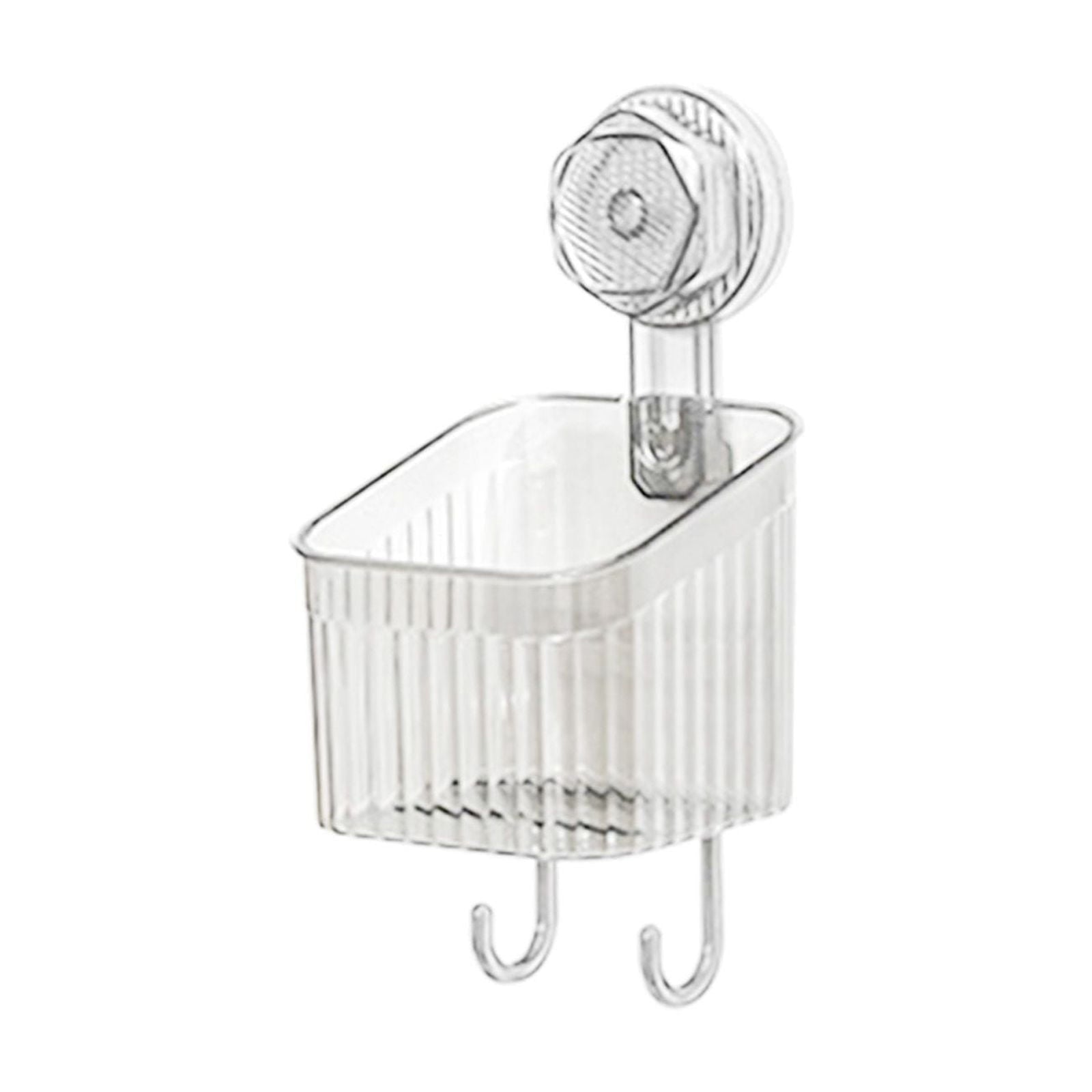 Clear Shower Caddy Suction Cup Plastic Shower Basket Organizer No Drilling Removable Shower Shelf for Bathroom Storag... - Image 3