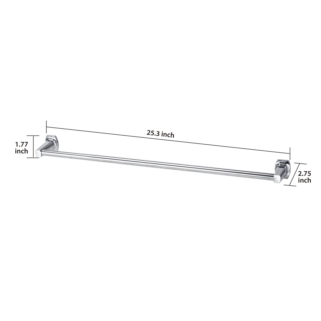 Mainstays 24" Square Style Wall Mount Steel Towel Bar, Chrome Finish, Horizontal Orientation - Image 5