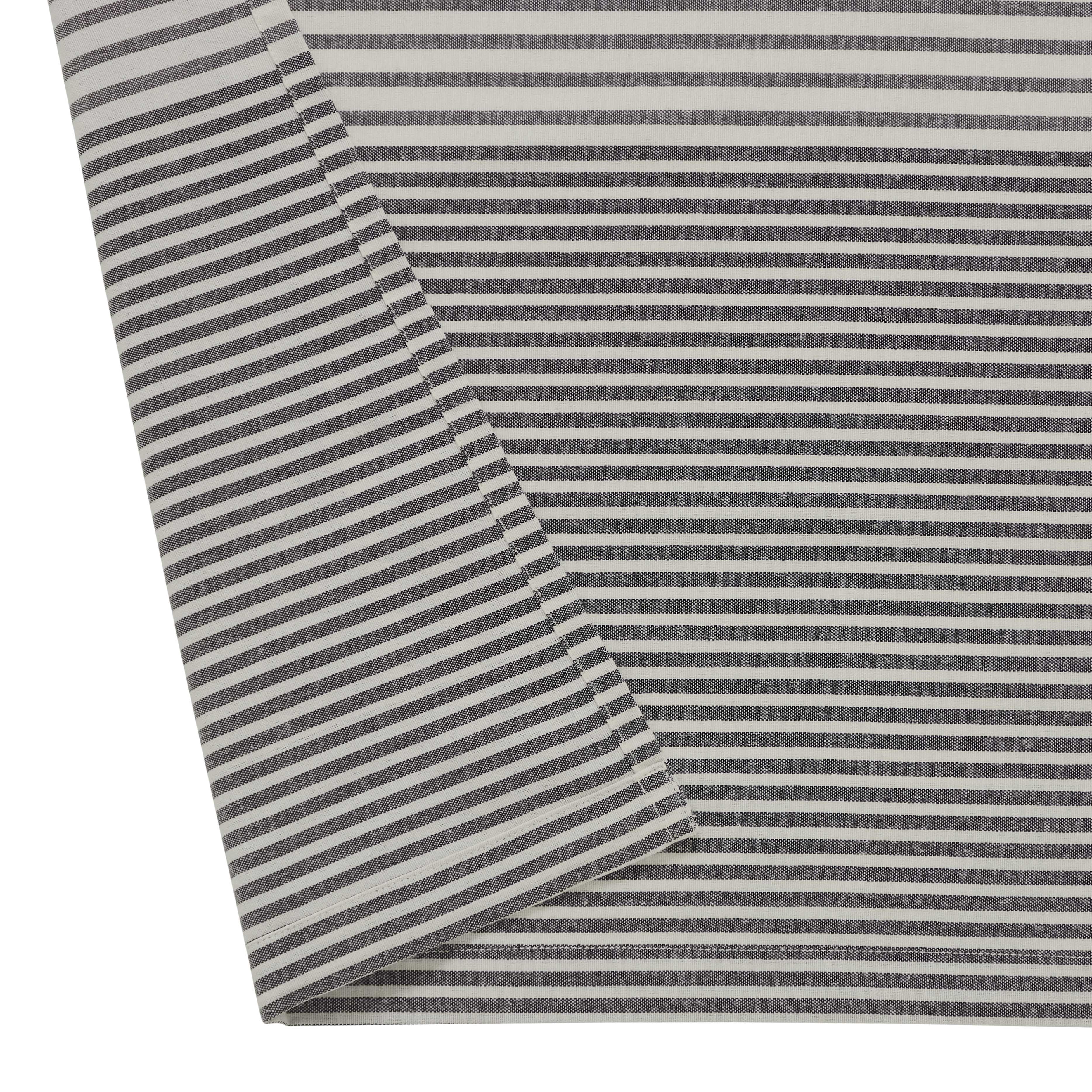 Mainstays Black Yarn Dyed Stripe Shower Curtain, 72" x 72" - Image 4