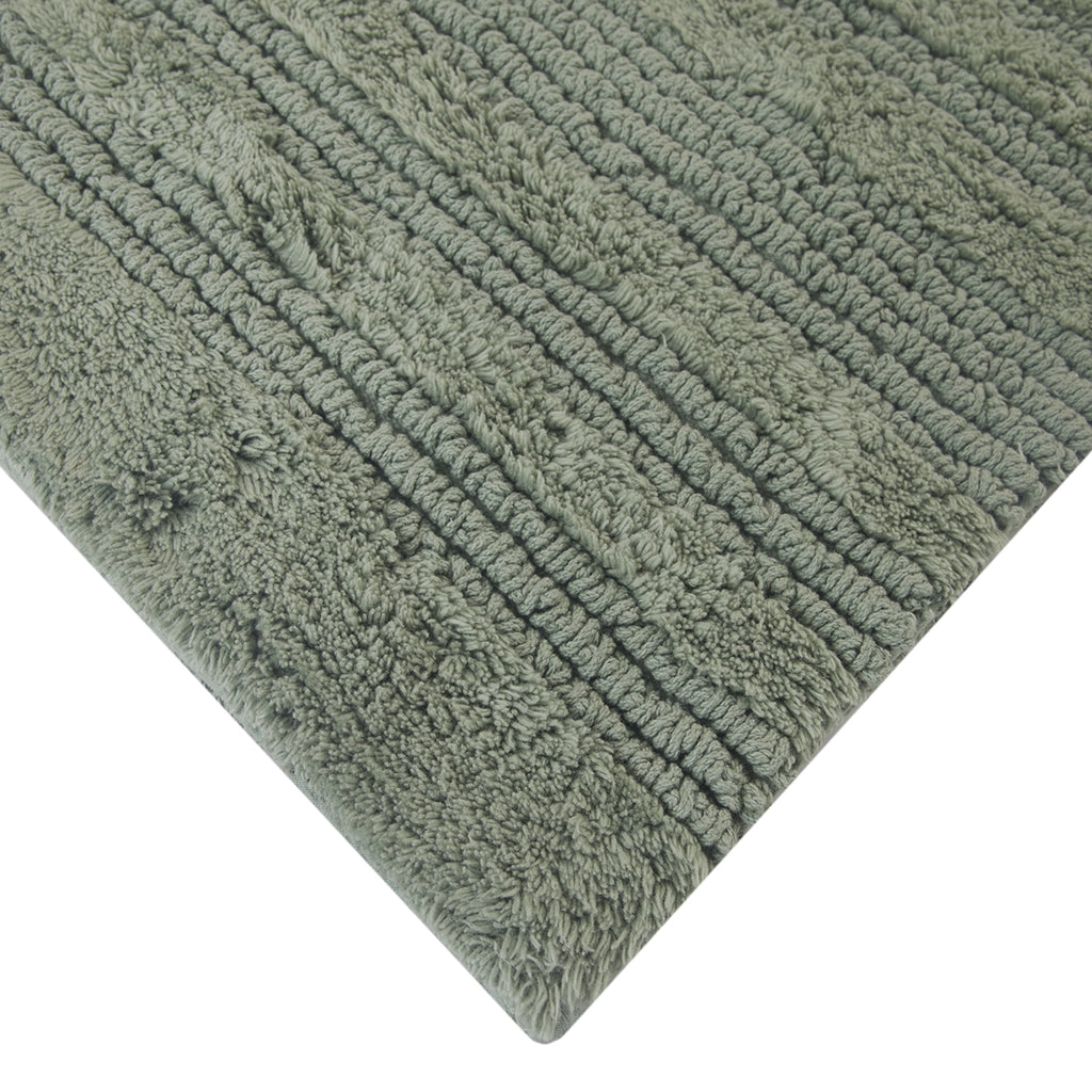 Better Homes & Gardens Cotton Reversible Bath Rug Set, 17" x 24" & 20" x 30", Green - Image 3