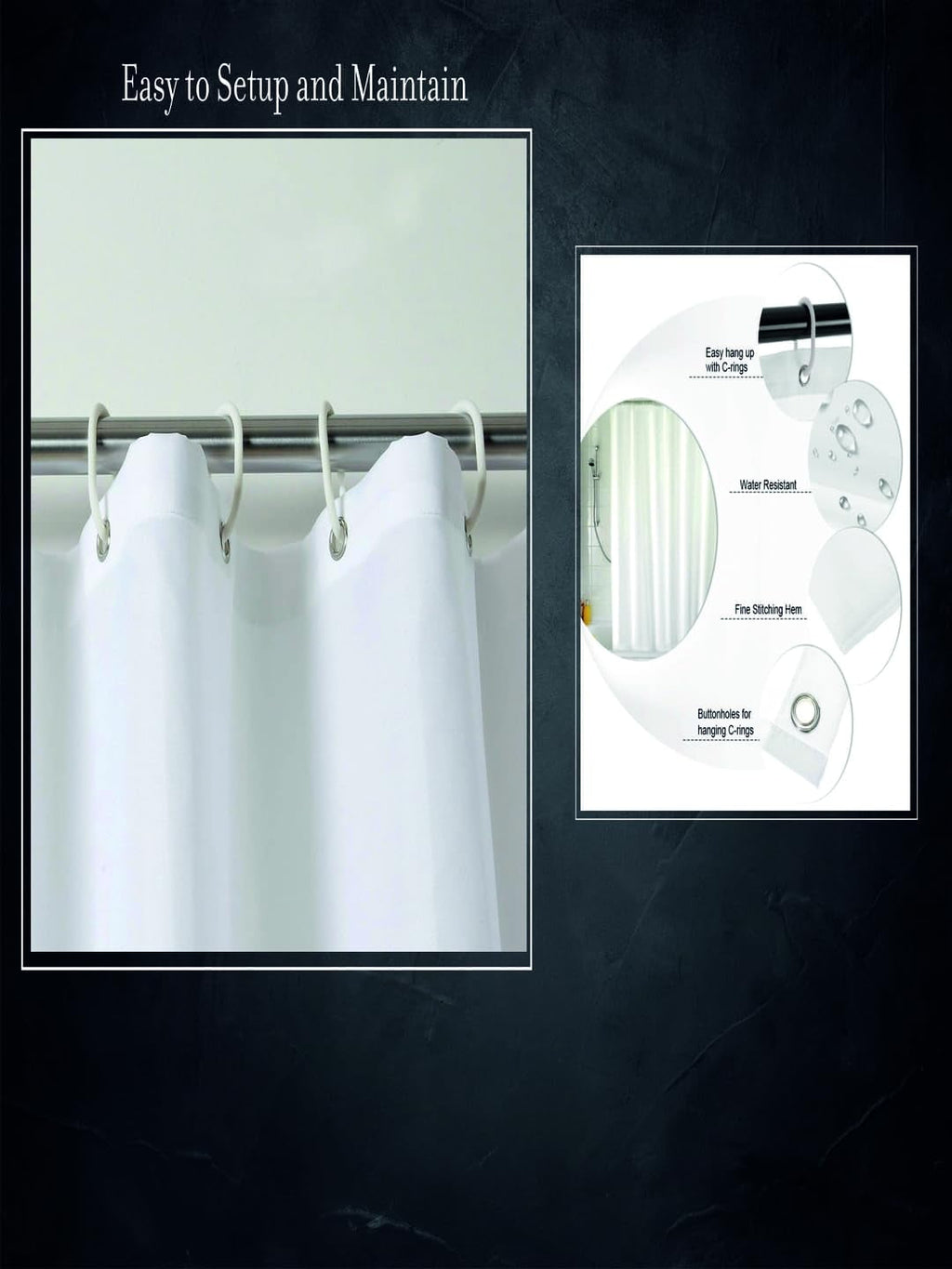 Shower Curtain, Cute Shower Curtains for Bathroom with Hooks, 72" x 72",Colorful - Image 3