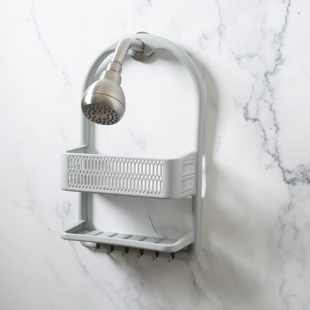 Plastic Shower Caddy, Gray - Image 3