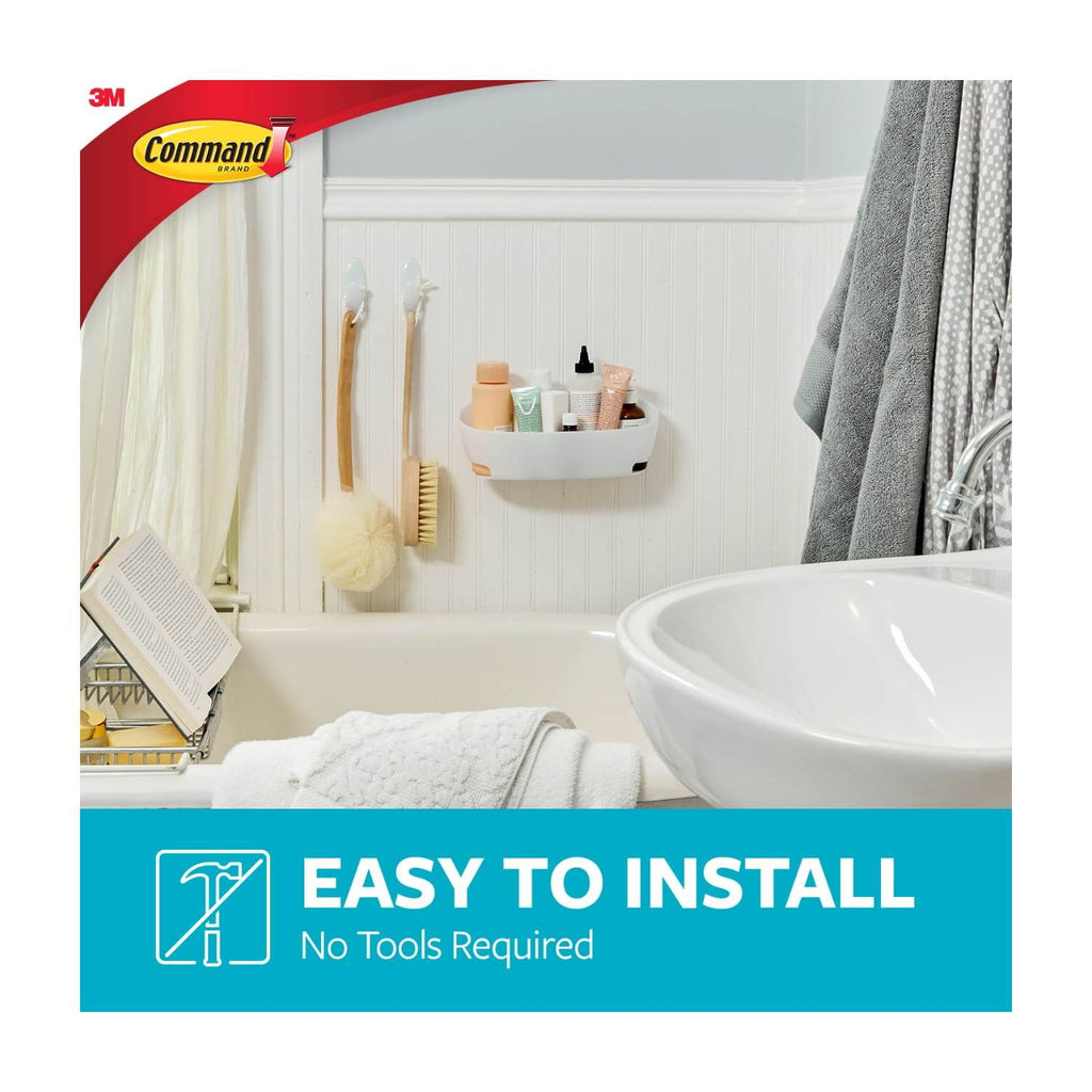 5 Piece Bath Set, 1 Caddy, 1 Soap Dish, 1 Razor Holder, 2 Medium Hooks - Image 3