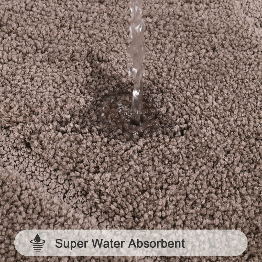 Ileading Bathroom Rugs Sets 4 Piece, Super Soft and Absorbent Non Slip Microfiber Toilet Bathroom Mats - Image 2