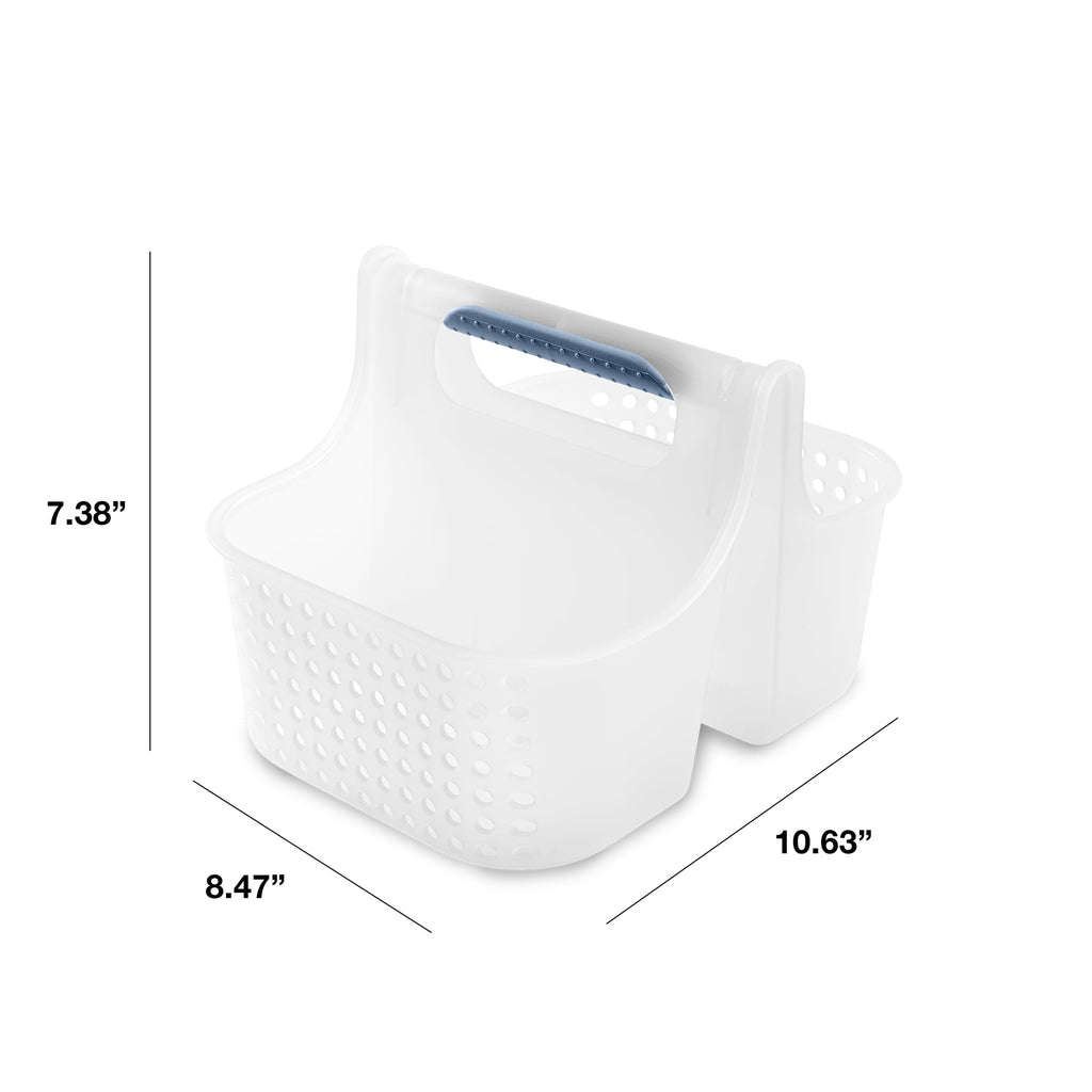 Premium Small Soft Grip Tote, Bath Collection, Bathroom Storage Solutions, BPA-Free, Blue - Image 5