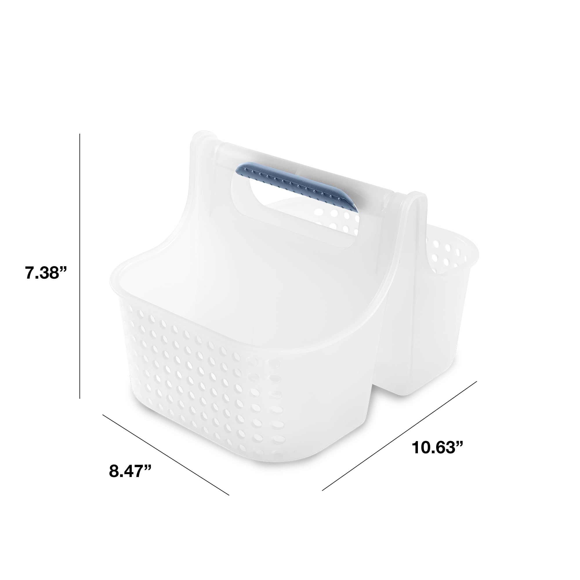Premium Small Soft Grip Tote, Bath Collection, Bathroom Storage Solutions, BPA-Free, Blue - Image 5