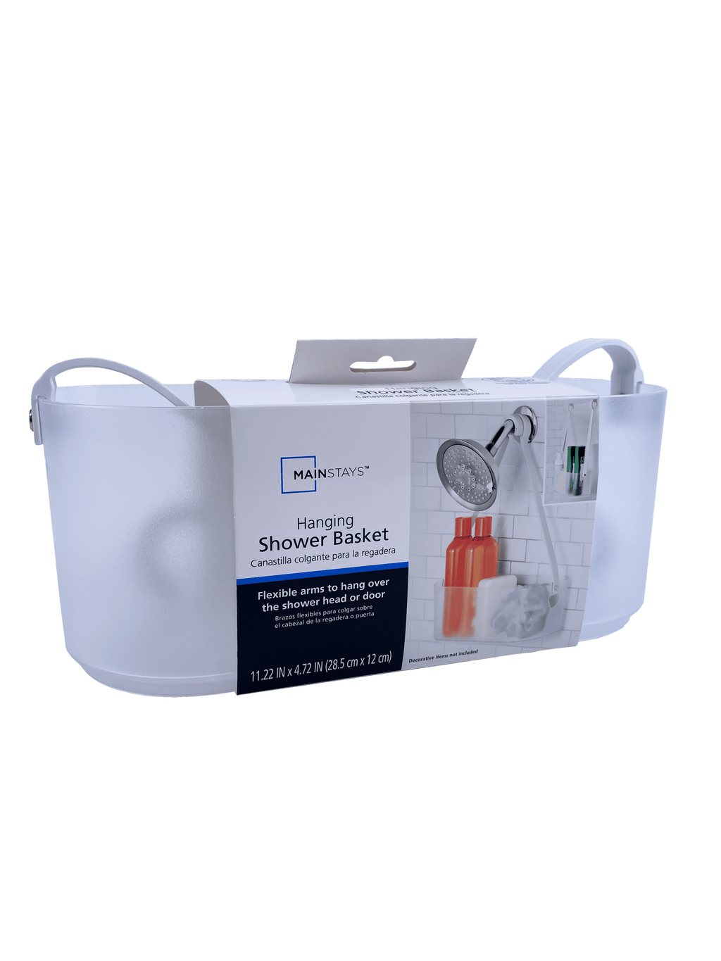 Mainstays Frost Basket Shower Caddy for Bath Organization - Image 2