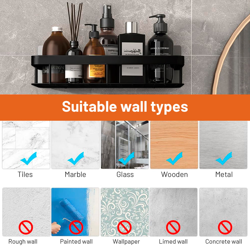 Sesiiduo Shower Caddy - Adhesive Hanging Shower Shelf - Bathroom Organizers and Storage, No Drilling Stainless Shower Shelves for Home Decor - Image 5