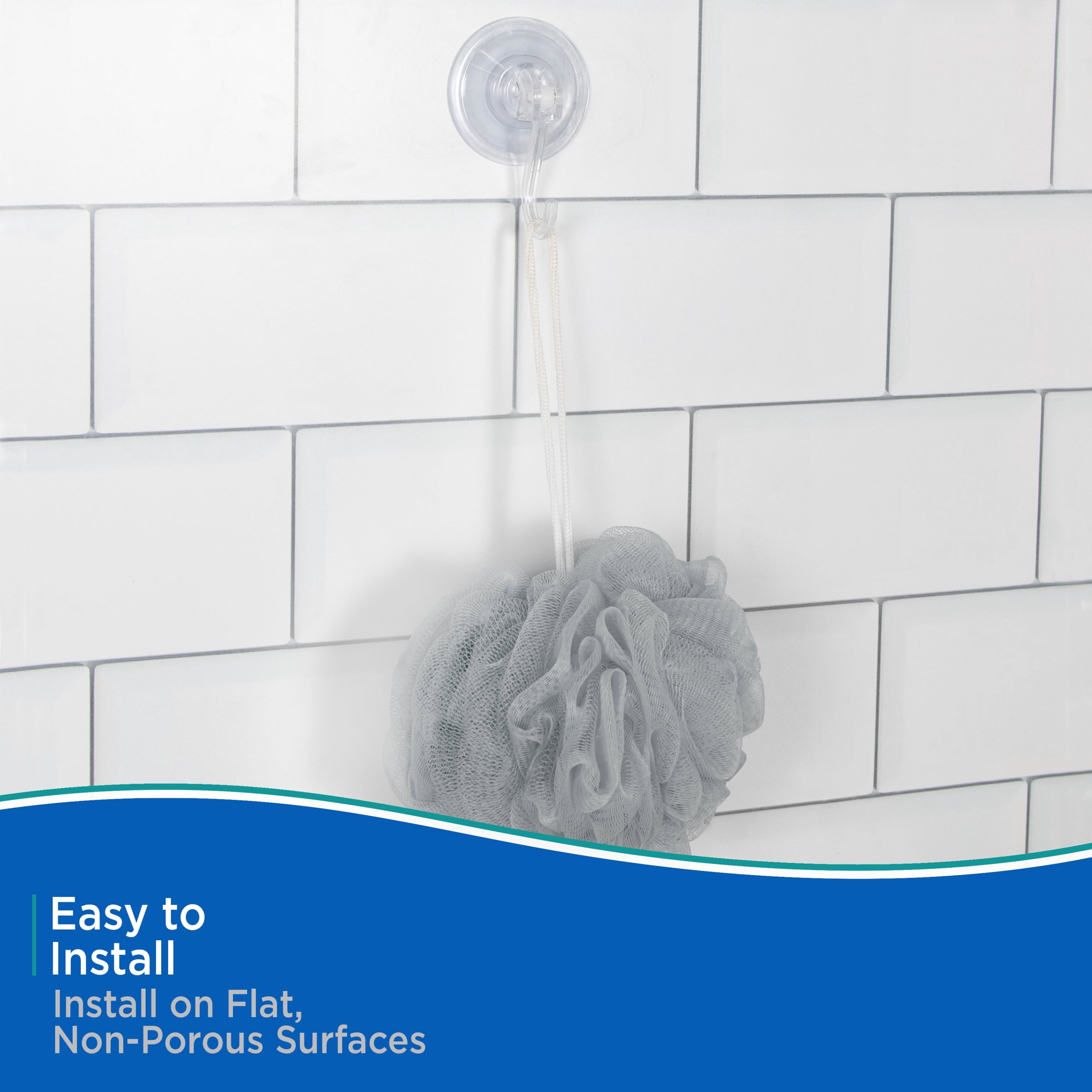Kenney Plastic Suction Cup Hooks, Set of 3, Clear - Image 5