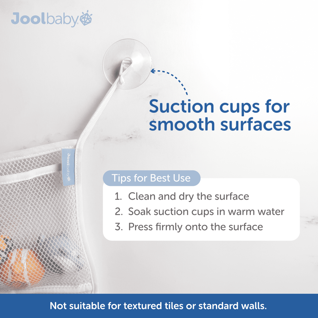 Tub Time Bath Organizer Mesh Storage Bag with Suction Cups - Image 2