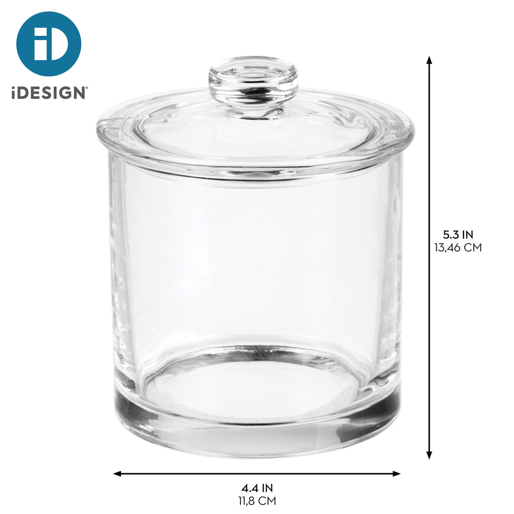 Small Glass Apothecary Vanity Jar, Clear - Image 6