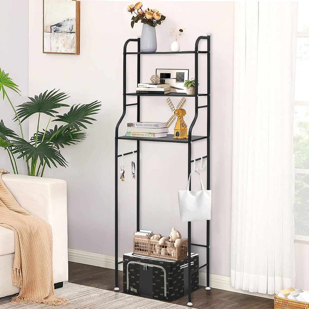 the Toilet Storage Rack, 3 Tier Bathroom Space Saver, Bathroom Corner Stand Storage Organizer Accessories Bathroom To... - Image 6