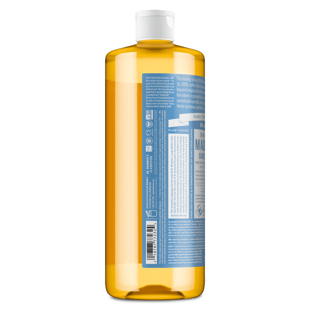 Soap - Castile Liquid Soap - 32 oz - Body Wash, Face Wash - Unscented - Age Group: Baby & All Ages - Image 4
