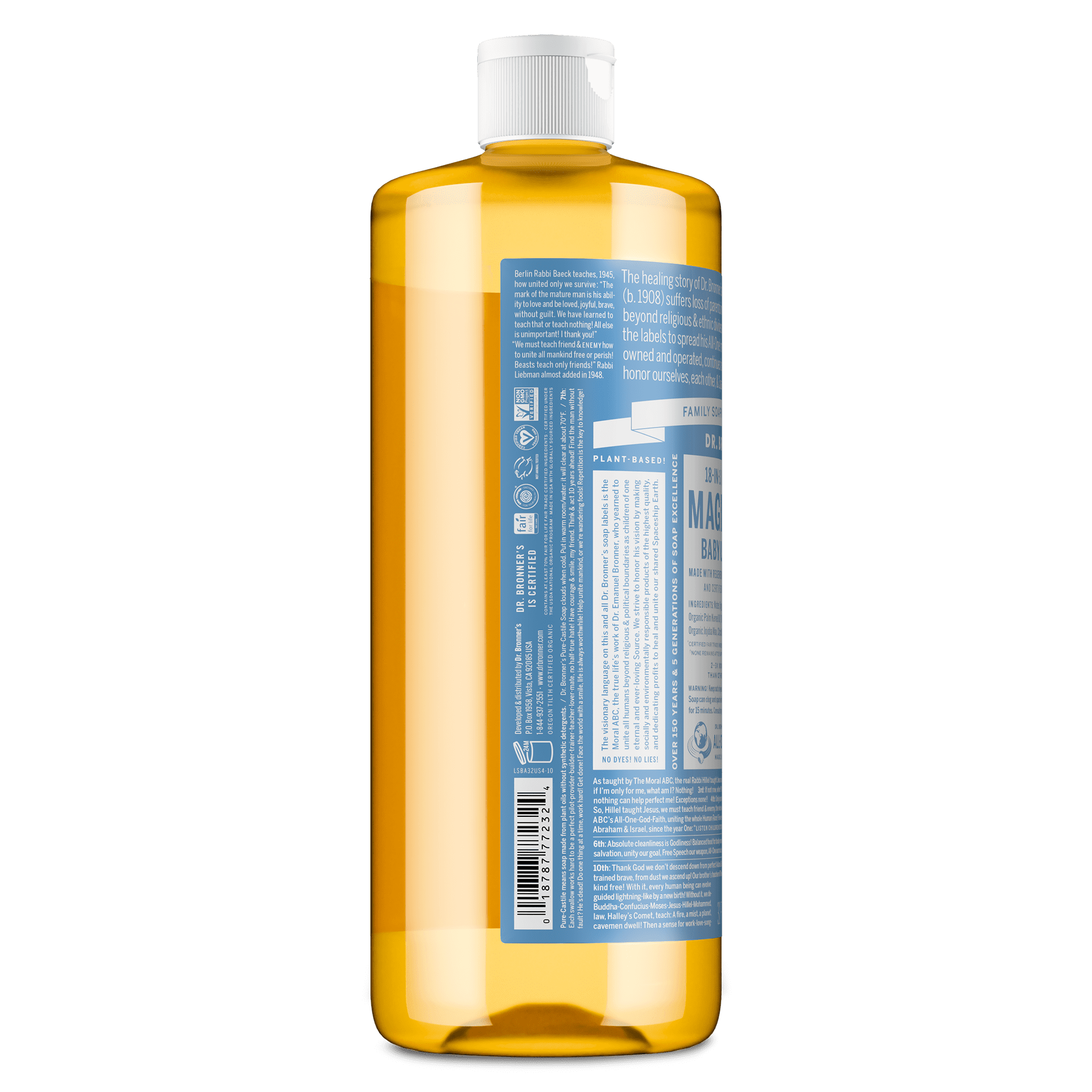 Soap - Castile Liquid Soap - 32 oz - Body Wash, Face Wash - Unscented - Age Group: Baby & All Ages - Image 4