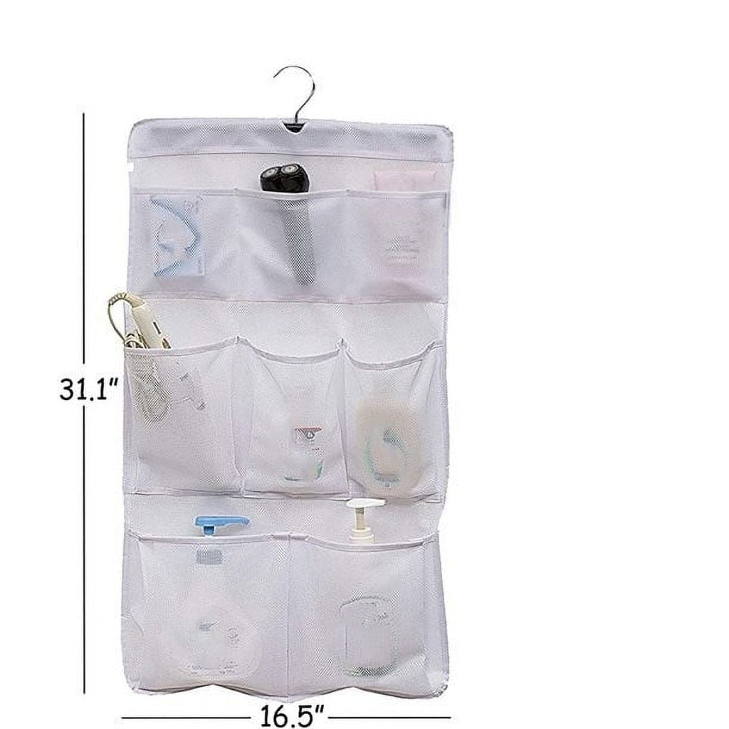 for Shower with Hook, Quick Dry Hanging Shower Caddy College, Storage with 8 Pockets and Rotating Hook for College Do... - Image 3