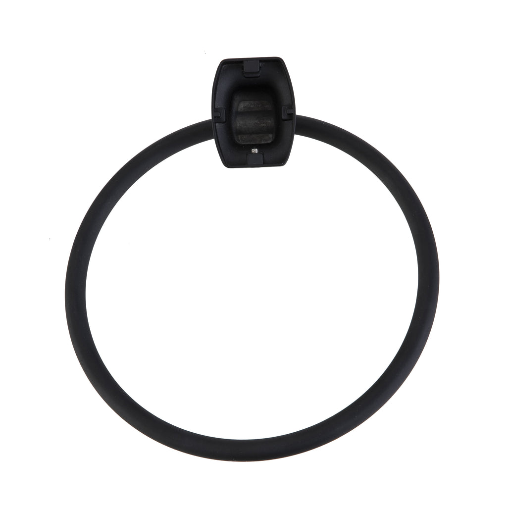 Black Steel Wall Mount Towel Ring - Image 2