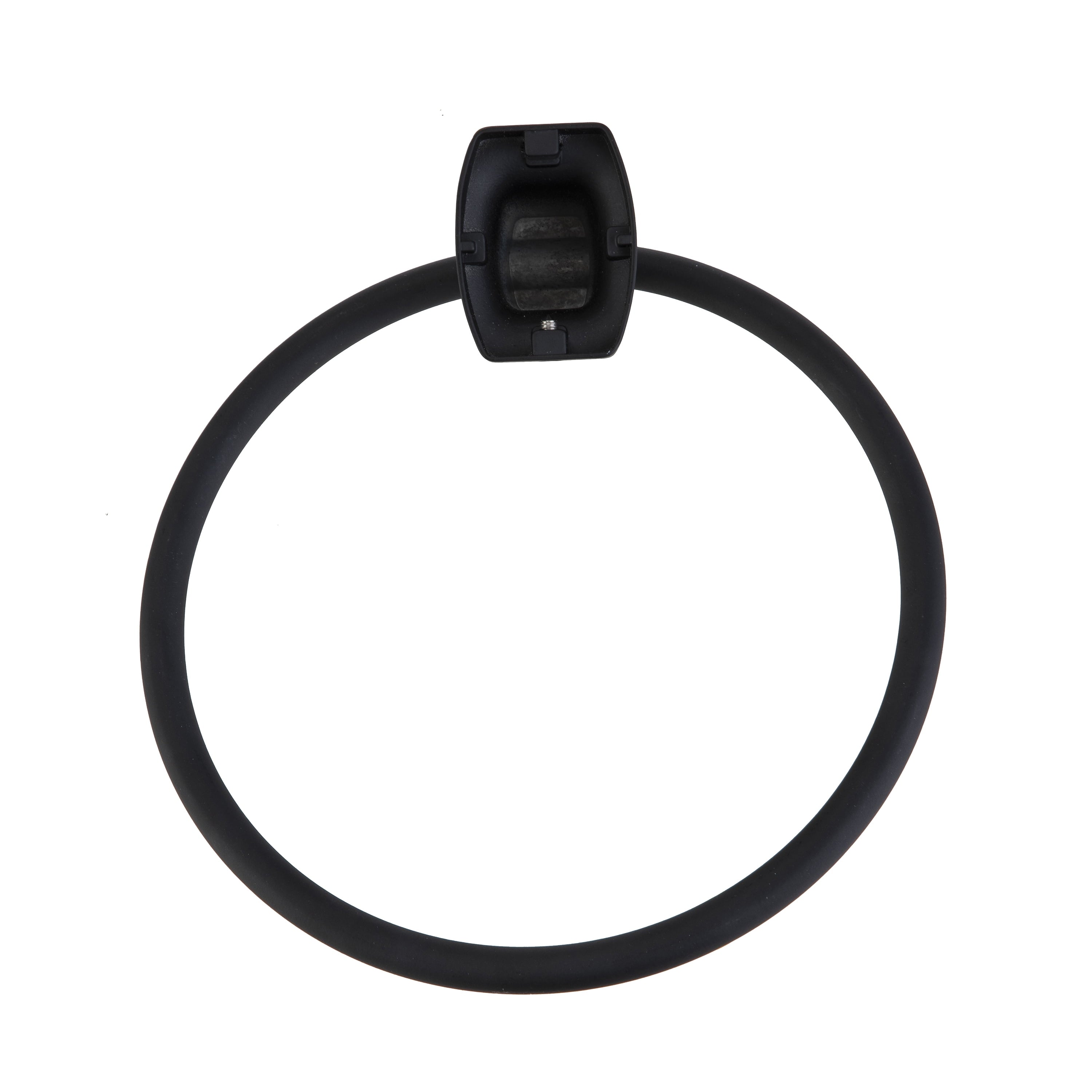 Black Steel Wall Mount Towel Ring - Image 2