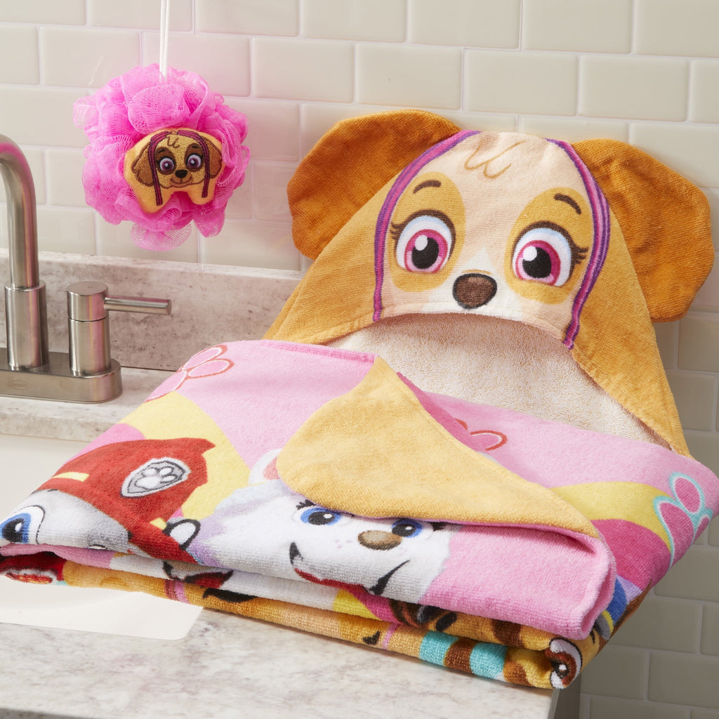 Kids Skye Bath Loofah Pouf, Pink - Image 5