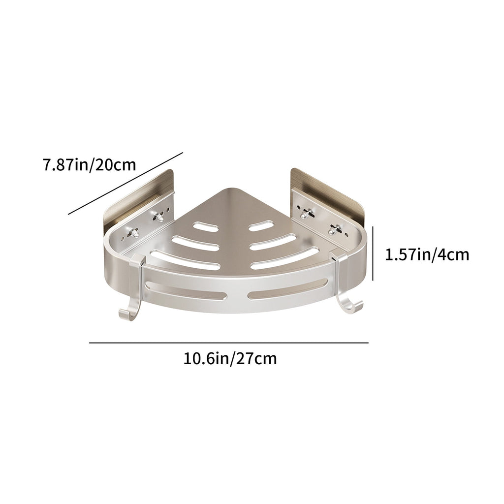 1 Bathroom Shampoo Holder Shower Caddy Shelves Storage No Drill Shelf Corner Towel Shelves For Kitchen Bathroom Bedro... - Image 3