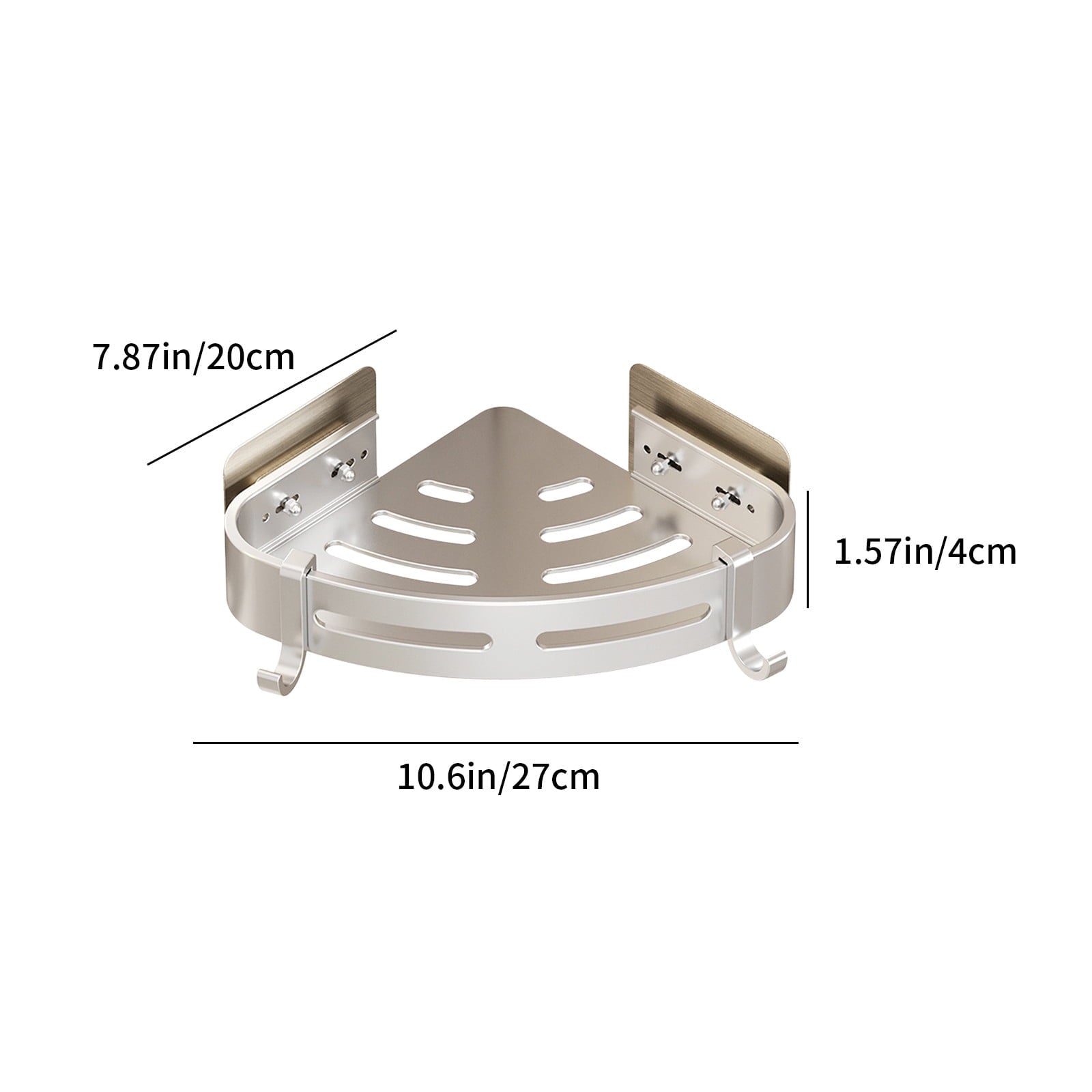 1 Bathroom Shampoo Holder Shower Caddy Shelves Storage No Drill Shelf Corner Towel Shelves For Kitchen Bathroom Bedro... - Image 3