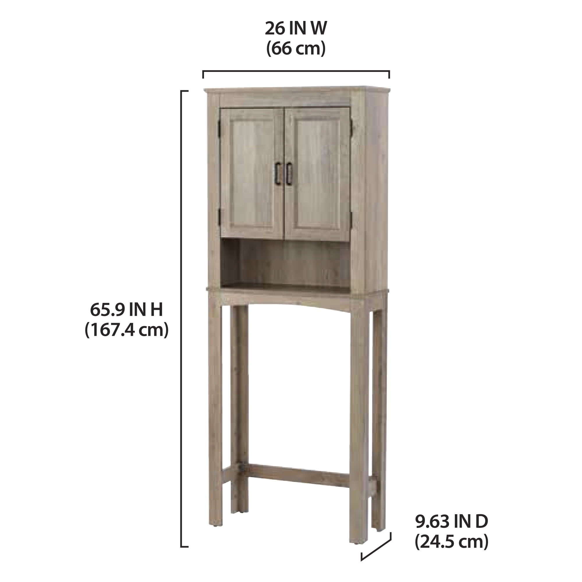 Gray 26" W over the Toilet Bathroom Space Saver - Image 2