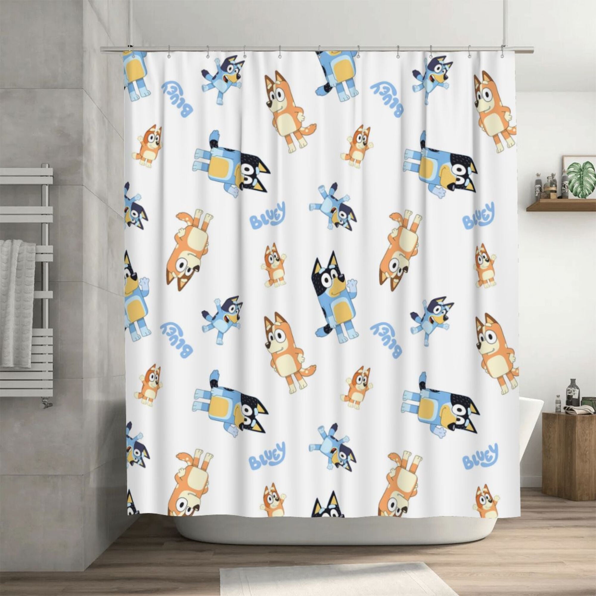 Shower Curtain Sets Waterproof Fabri Bathroom Decor with Hooks - 72 x 72 Inch - Image 5