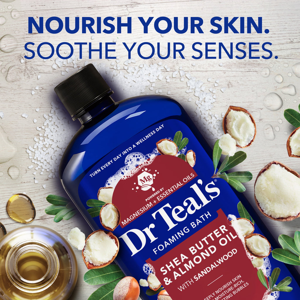 Dr Teal's Foaming Bath with Pure Epsom Salt, Shea Butter & Almond, 34 fl oz - Image 3