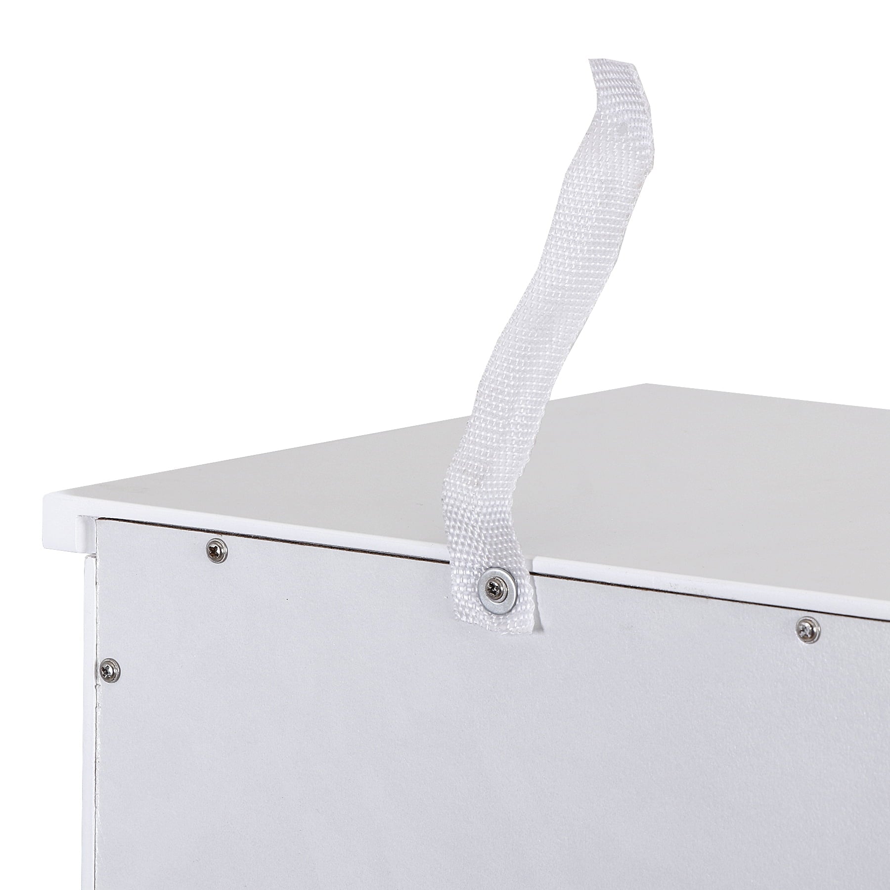 ZENY Bathroom Floor Cabinet Attractive Wooden Side Storage Organizer with 4 Drawers, White - Image 2