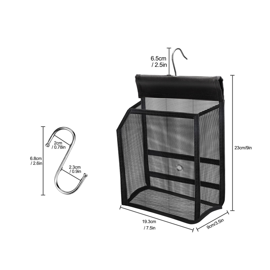 TSV Hanging Mesh Shower Caddy, Portable Bath Baskets Organizer, Bathroom Storage Bag with Hooks for College Dorm, Gym, Swimming, RV - Image 2