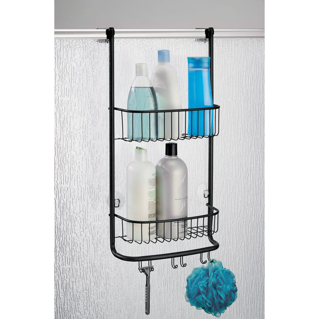 iDesign Forma Over the Door Shower Caddy, Matte Black - Image 5