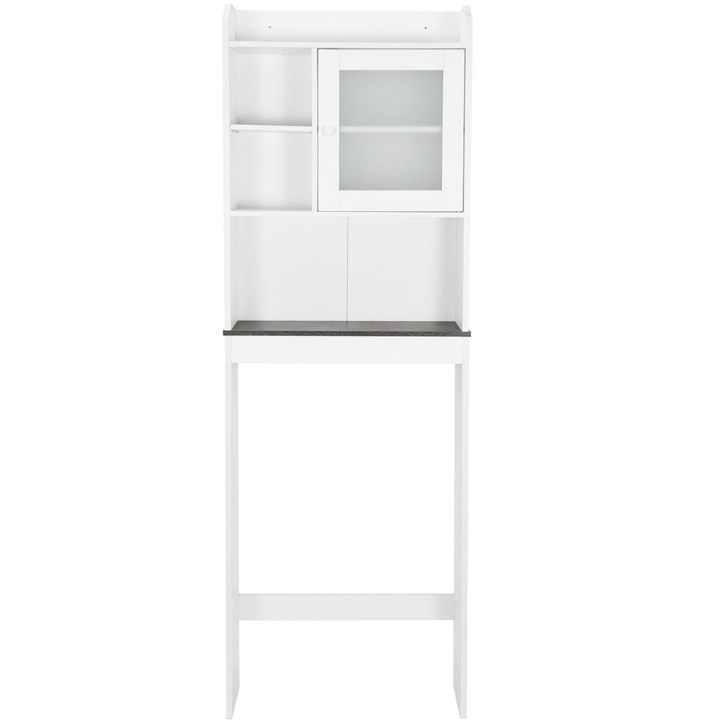 HomGarden Over The Toilet Storage Bathroom Cabinet Adjustable Organizer 7.3-in Width, White - Image 5