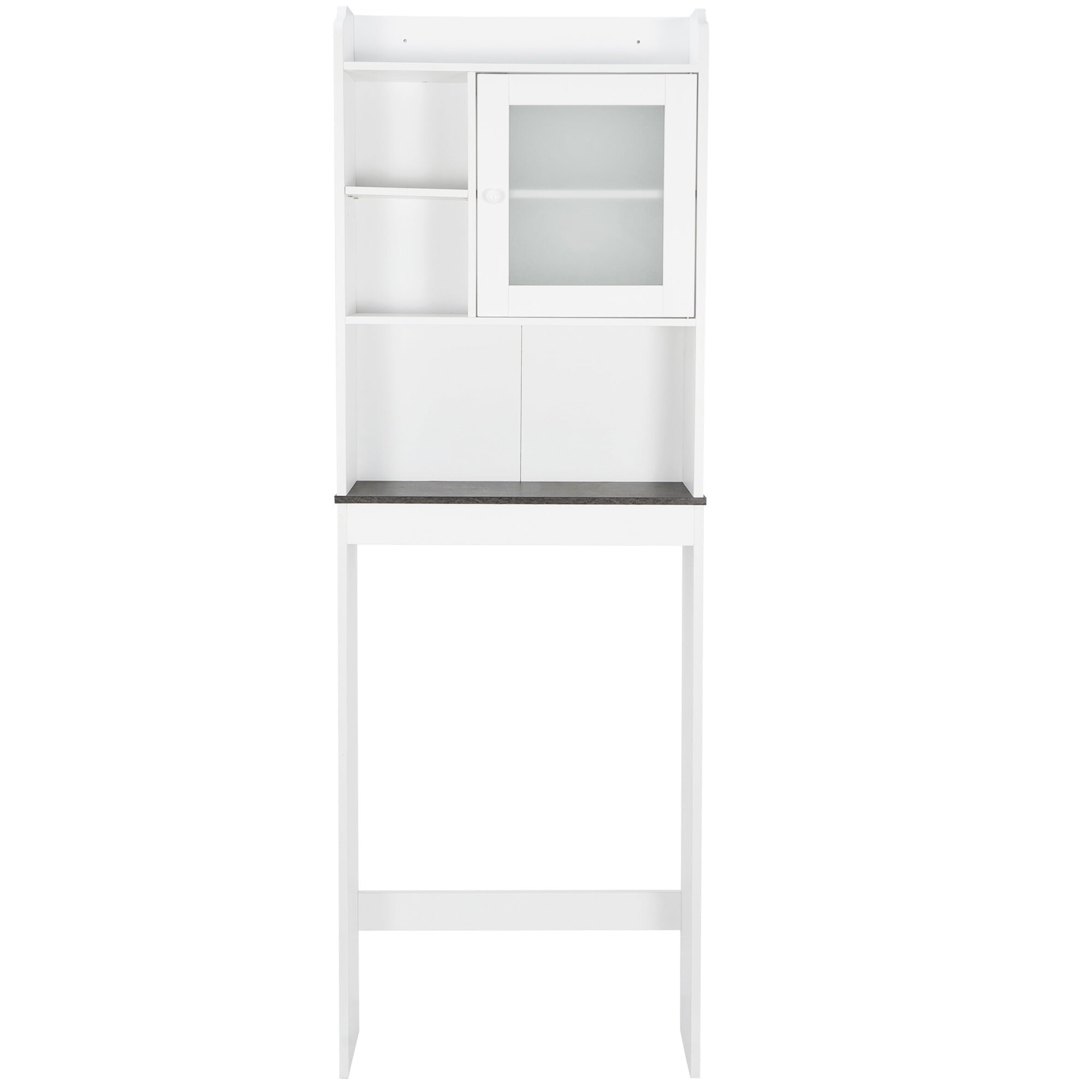 HomGarden Over The Toilet Storage Bathroom Cabinet Adjustable Organizer 7.3-in Width, White - Image 5