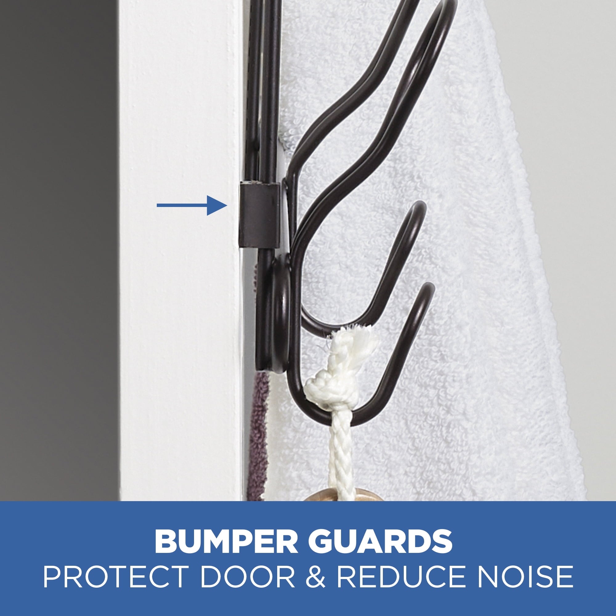 6-Hook Over-the-Door Towel and Robe Rack, Oil-Rubbed Bronze - Image 5