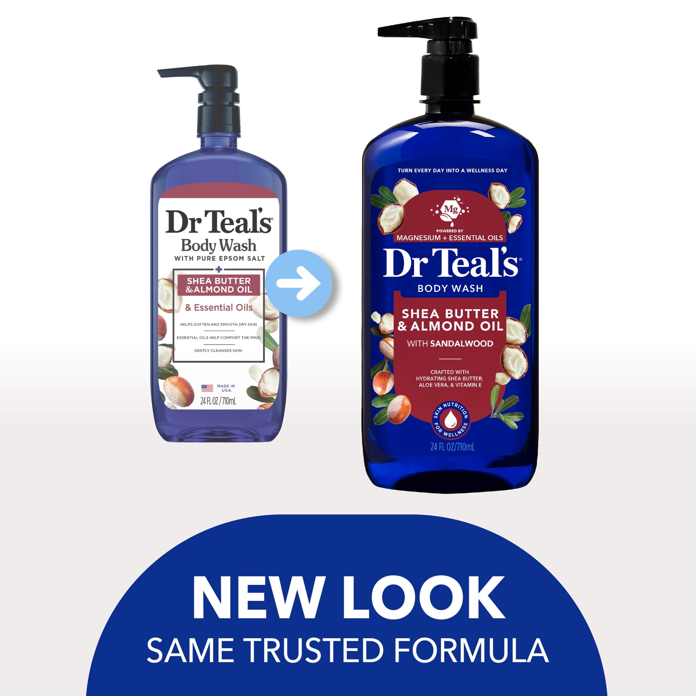 Wash with Pure Epsom Salt, Shea Butter & Almond, 24 fl oz - Image 2