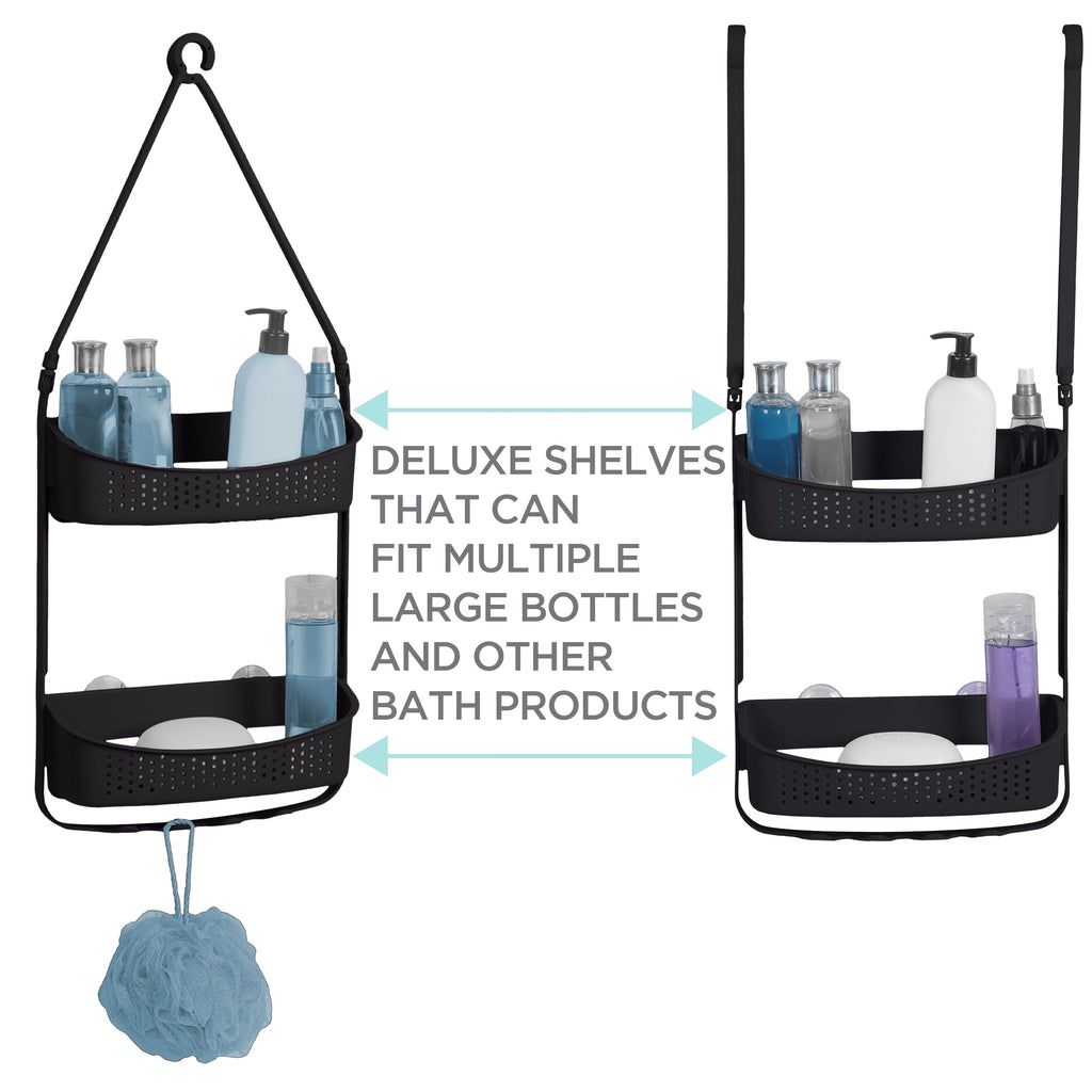 Bath Bliss 2 Way Convertible Shower Caddy, Matte Black - Image 3