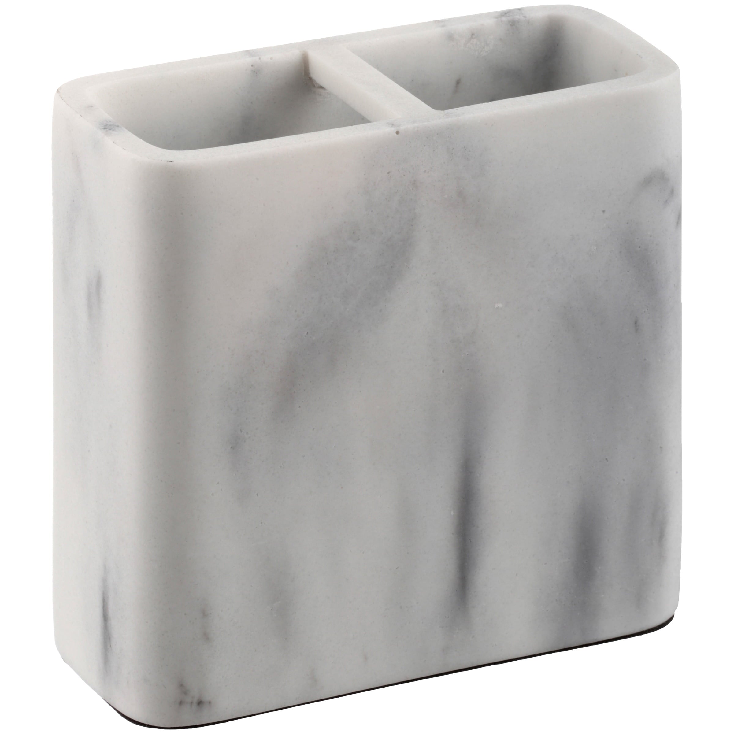 Faux Marble Toothbrush Holder, White - Image 2