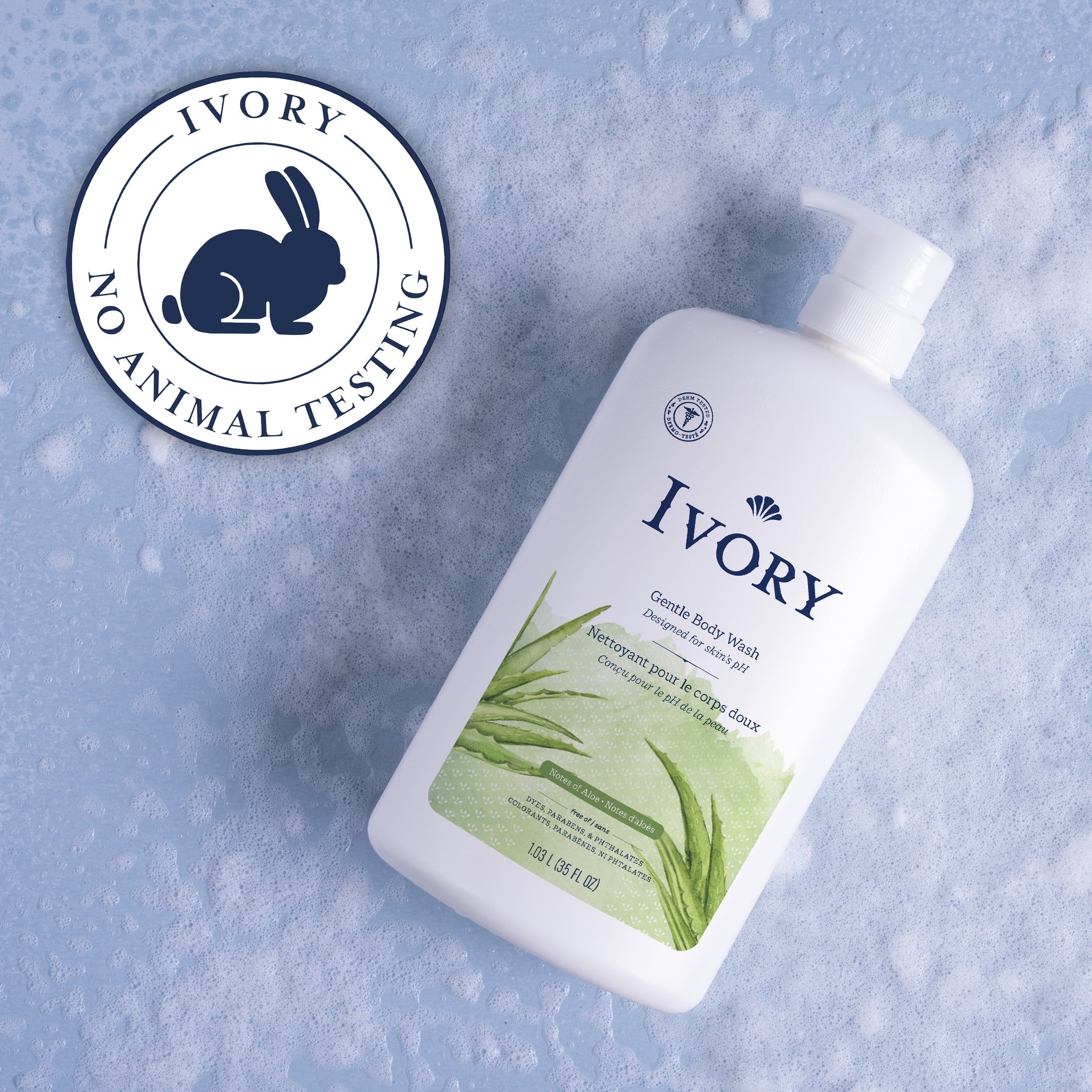 Ivory Mild and Gentle Body Wash, Aloe Scent, for All Skin Types, 35 fl oz - Image 3
