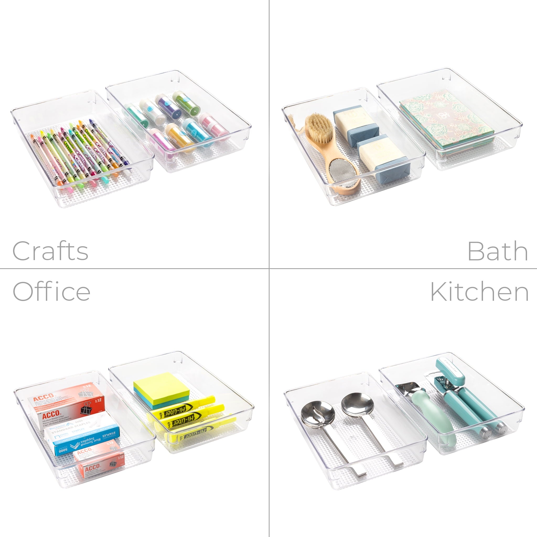 10-Piece Set Clear Plastic for Bathroom Storage - Image 6