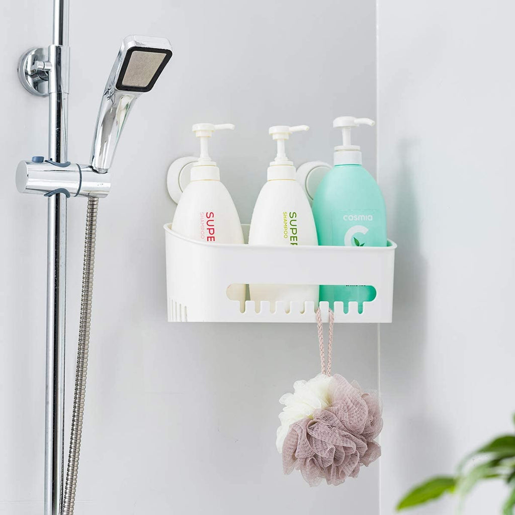 Suction Cup No Drilling Shelf Removable Wall Mounted Organizer Perfect Bathroom Storage Waterproof Rustproof Basket f... - Image 5