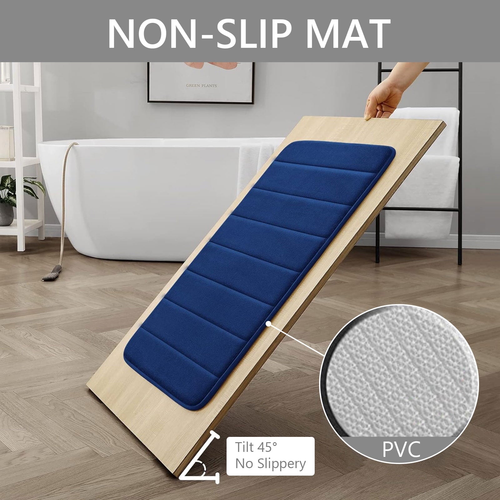 3 Pcs Memory Foam Bathroom Mat Set Bathroom Rug Set Non Slip Absorbent Toilet Mat Set Comfortable Soft Machine Wash N... - Image 4