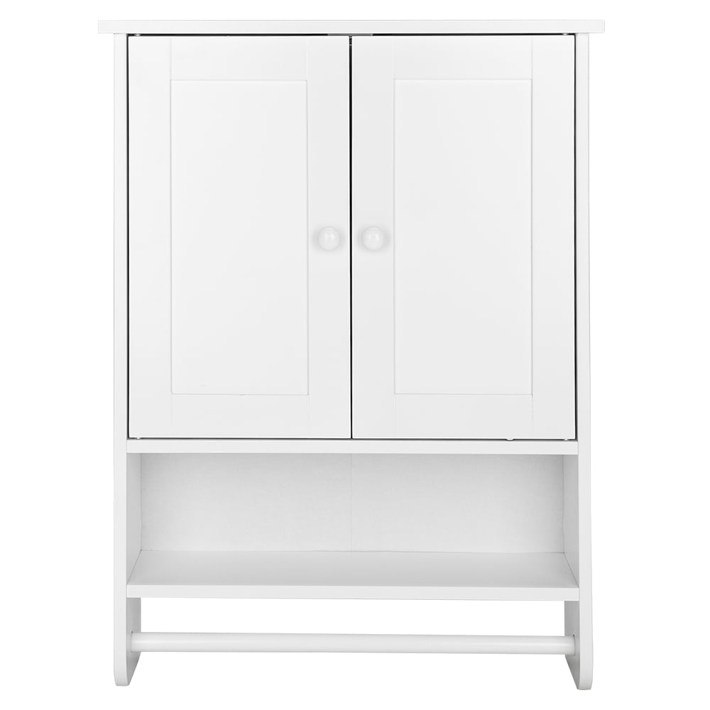 Bathroom Wall Cabinet, Wall Mounted Over the Toilet Storage Cabinet Organizer with Double Doors, 1 Adjustable Shelf, ... - Image 2