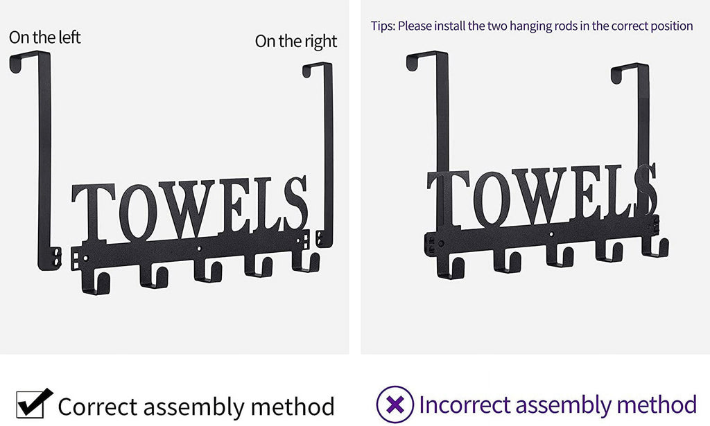 the Door Hooks, Door Mount Towel Holder, Towel Rack for Bathroom, Bedroom, Kitchen - Image 4